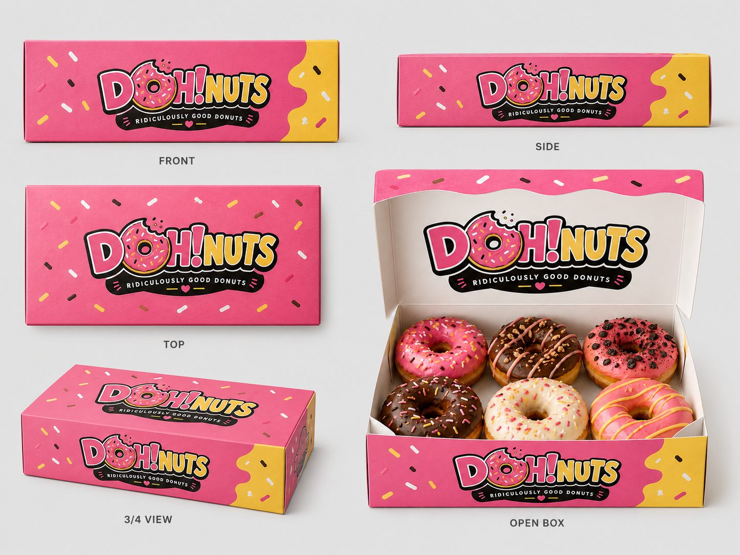 Closed donut box