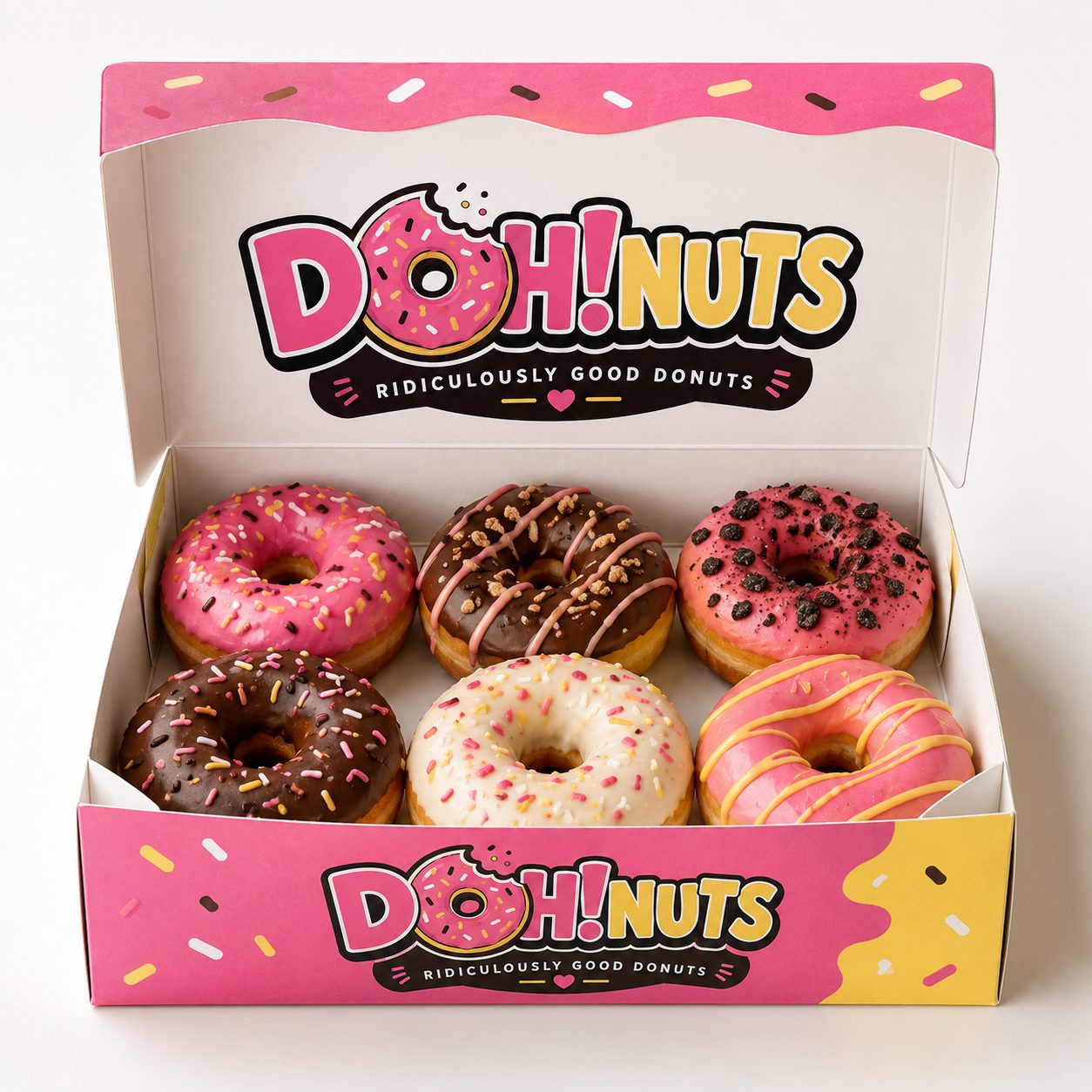 Open box of donuts