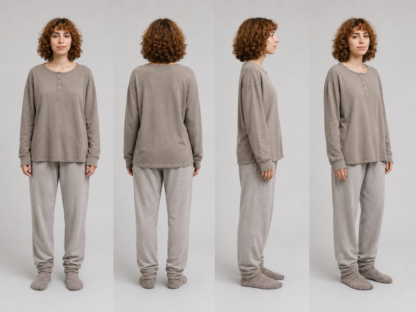 Character turnaround, pajama look